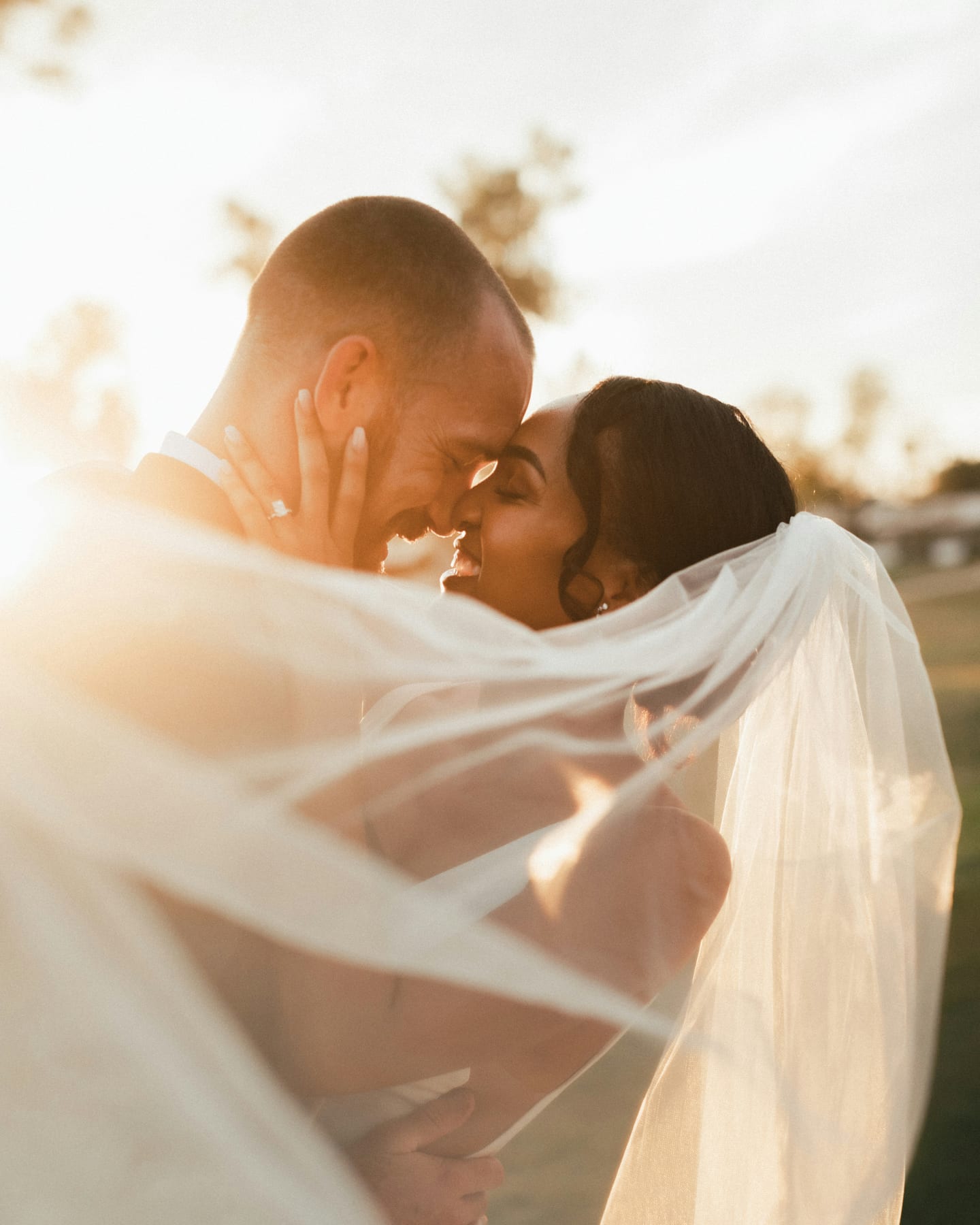 A couple on their wedding day.