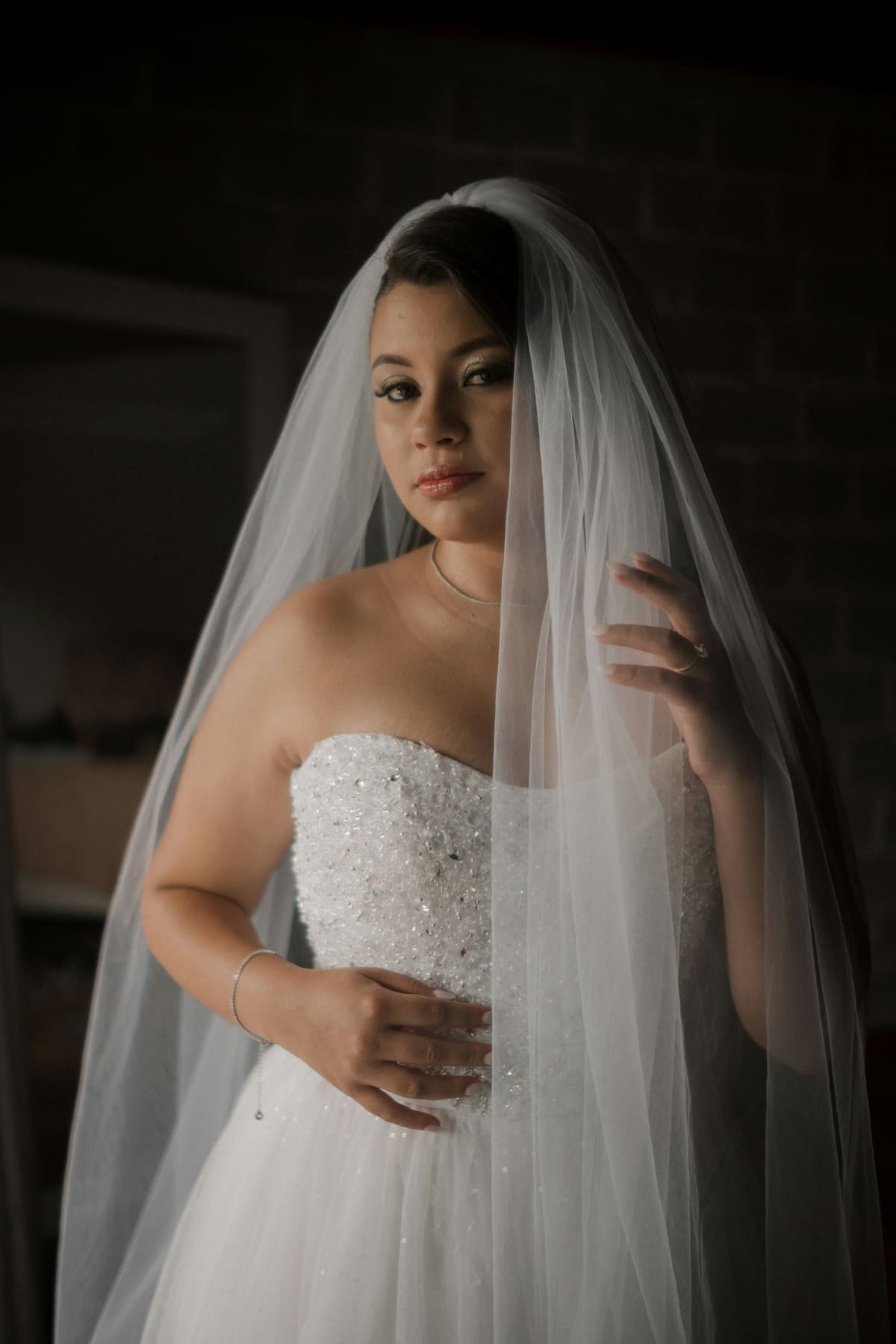 A couple on their wedding day.
