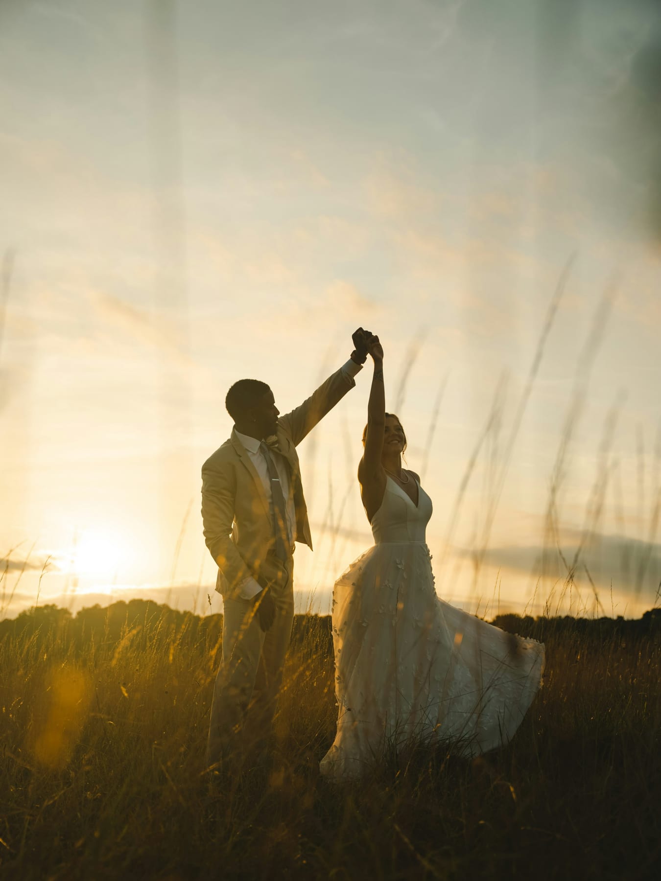 A couple on their wedding day.