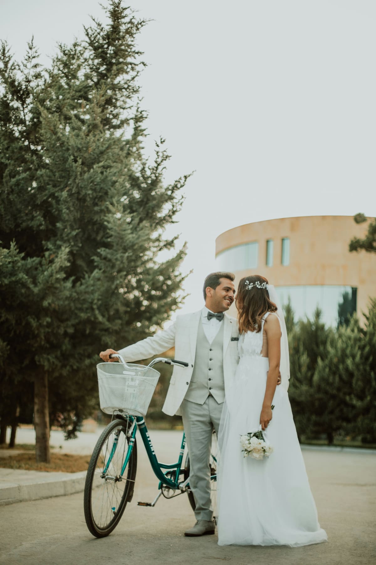 A couple on their wedding day.