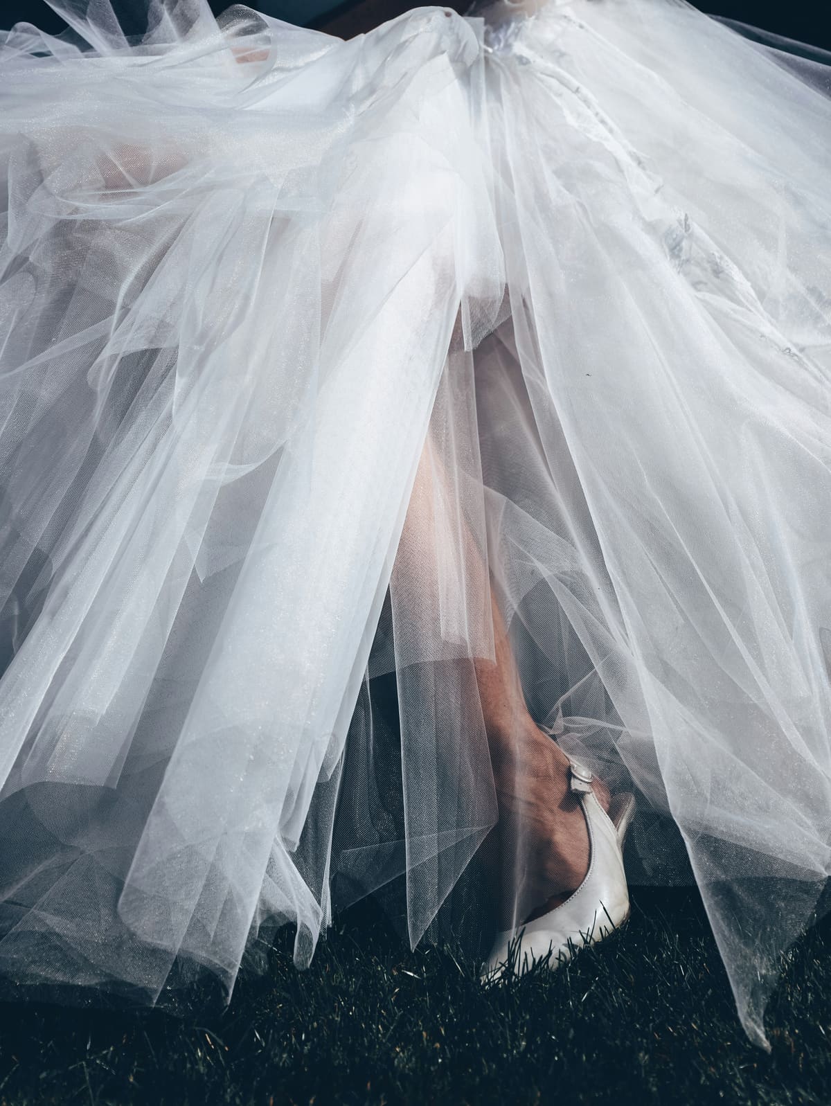 A couple on their wedding day.