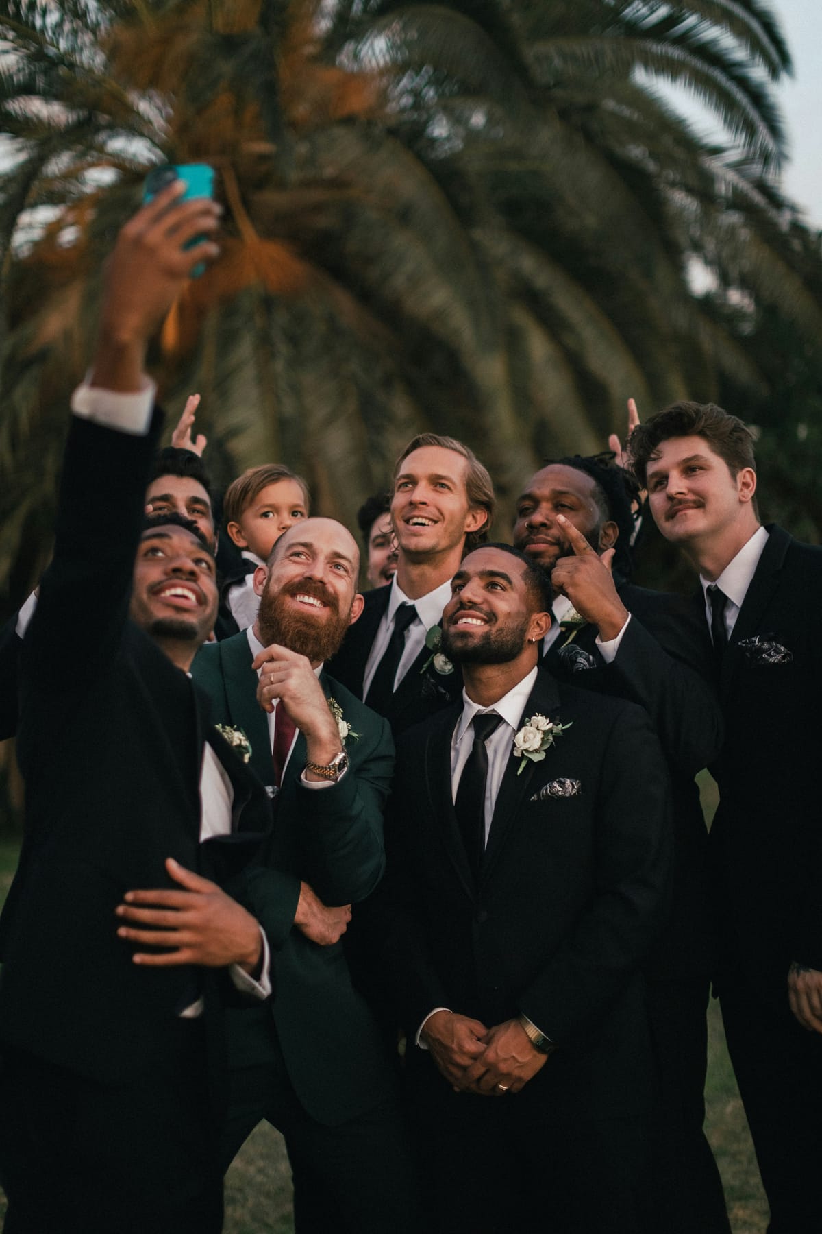 Guests celebrating at a wedding reception